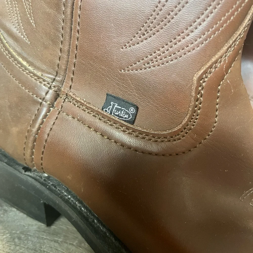 Justin Leather Boots- 10‎